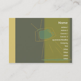Tarjeta De Visita Extranjero retro de la TV - rechoncho