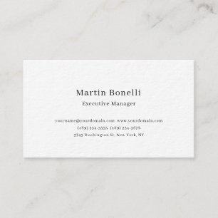 Tarjeta De Visita Extremadamente grueso negro y blanco trendy minima