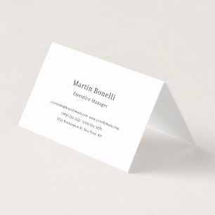 Tarjeta De Visita Extremadamente grueso negro y blanco trendy minima