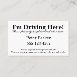 Tarjeta De Visita ¡Ey! ¡Estoy conduciendo aquí!