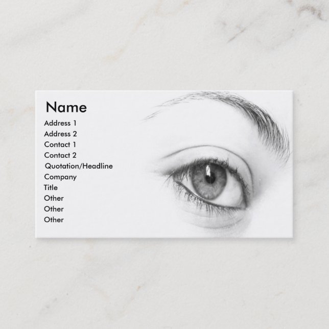 Tarjeta De Visita Eye Business Card (Anverso)
