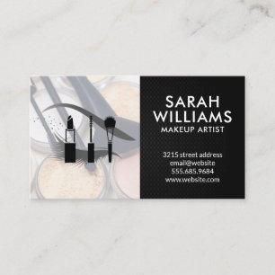 Tarjeta De Visita Eye Lash Cepillos de maquillaje y paleta