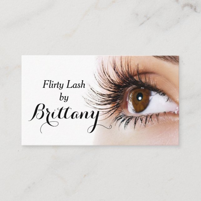 Tarjeta De Visita Eye Lashes Extensions Makeup Artist Cosmetologist  (Anverso)