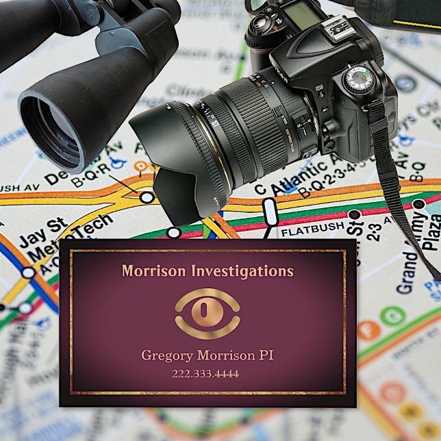 Tarjeta De Visita Eye Symbol Private Investigation  Business Card (Subido por el creador)