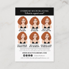 Tarjeta De Visita Eyebrow Microblading Aftercare Instructions Ginger