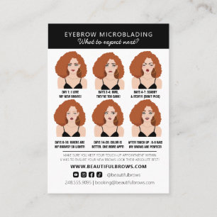 Tarjeta De Visita Eyebrow Microblading Aftercare Instructions Ginger