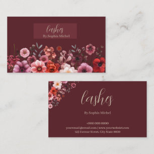Tarjeta De Visita Eyelash Artist Business Card - Elegante y profesio