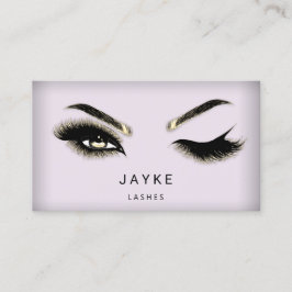 Tarjeta De Visita Eyelash Brow Microblade QR Logo Smoky Gray Powder