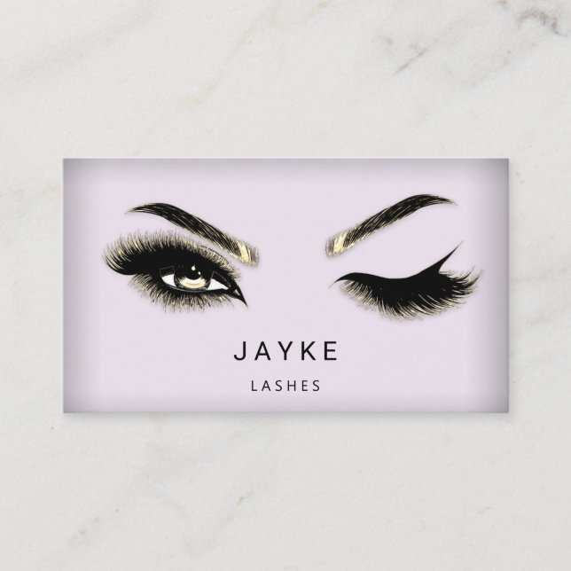 Tarjeta De Visita Eyelash Brow Microblade QR Logo Smoky Gray Powder (Anverso)