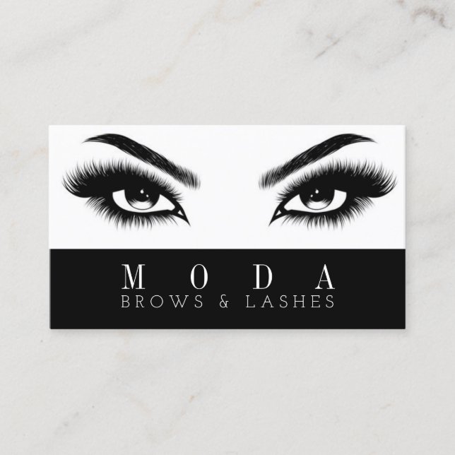 Tarjeta De Visita Eyelash, Eyebrows, Microblando, (Anverso)