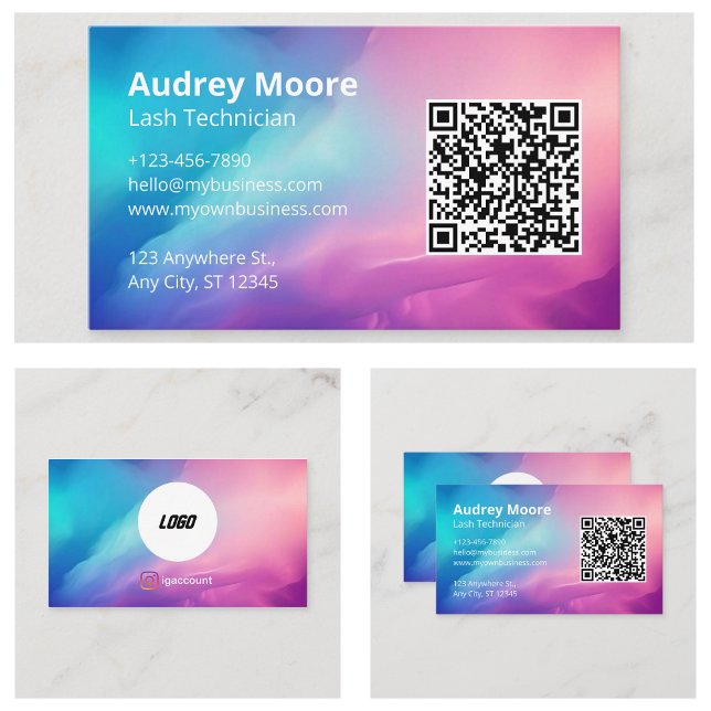Tarjeta De Visita Eyelash Lash Tech (Eyelash Lash Tech Business Card
)