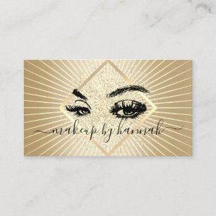 Tarjeta De Visita Eyelash Makeup Artista Moderno Salón De Belleza D