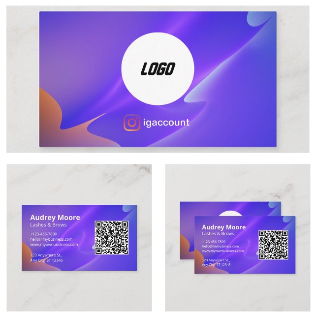 Tarjeta De Visita Eyelash Moderno Profesional  (Professional Eyelash Modern Business Card)