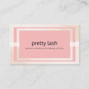 Tarjeta De Visita Eyelash rosa moderno y arte de maquillaje