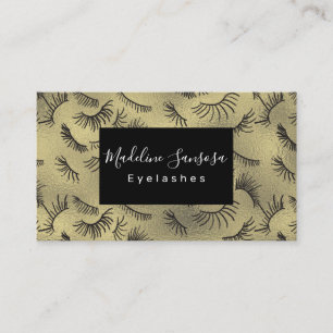 Tarjeta De Visita Eyelash Technician Gold
