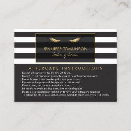 Tarjeta De Visita Eyelashes dorados con estribos salon después del c