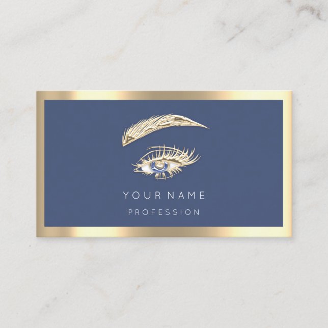 Tarjeta De Visita Eyelashes Logo de maquillaje de cuerdas Qr Código  (Anverso)