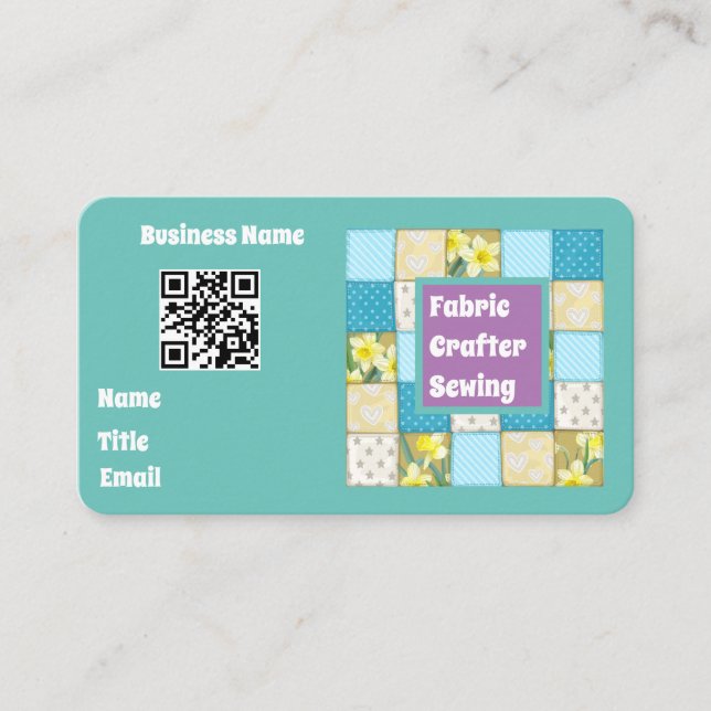 Tarjeta De Visita Fabric Crafter (Anverso)