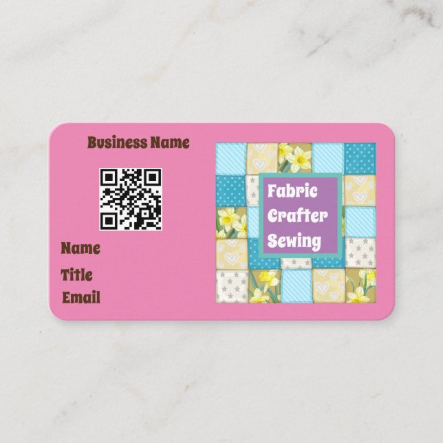 Tarjeta De Visita Fabric Crafter (Anverso)
