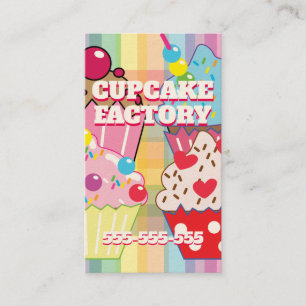 TARJETA DE VISITA FÁBRICA CUPCAKE