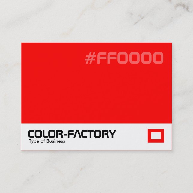 Tarjeta De Visita Fábrica del color - rojo (FF0000) (Anverso)