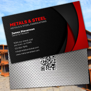 Tarjeta De Visita Fabricación de acero y metales