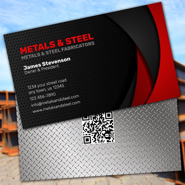 Tarjeta De Visita Fabricación de acero y metales (Subido por el creador)