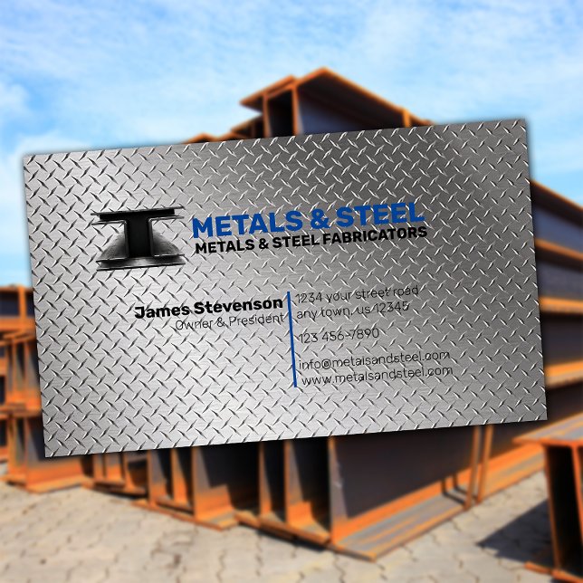 Tarjeta De Visita Fabricación de acero y metales (Subido por el creador)
