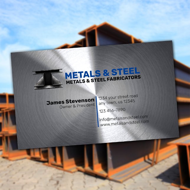 Tarjeta De Visita Fabricación de acero y metales (Subido por el creador)