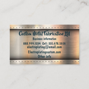 Tarjeta De Visita Fabricación de Metal Personalizada Ltda.