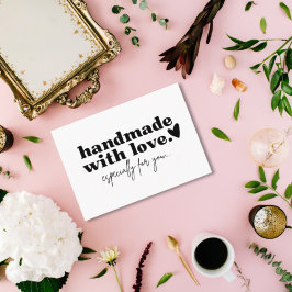 Tarjeta De Visita Fabricado a mano con amor | Logotipo Personalizado