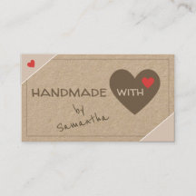 Fabricado a mano con corazones de amor Bonito Vint