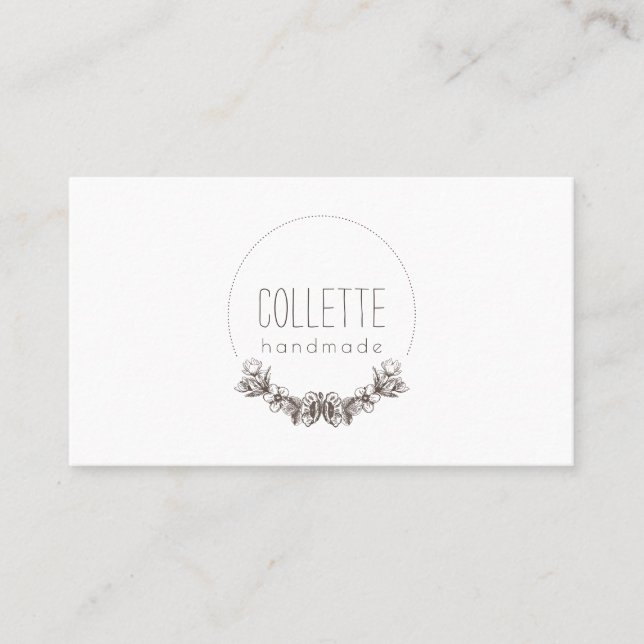 Tarjeta De Visita Fabricado a mano por logotipo (Anverso)