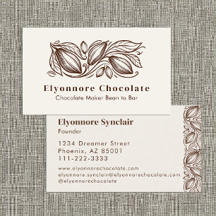 Tarjeta De Visita Fabricante de Chocolate de Grano a Barra Diseño de