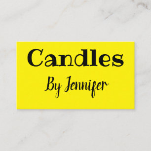 Tarjeta De Visita fabricante de velas blancas con logotipo personali