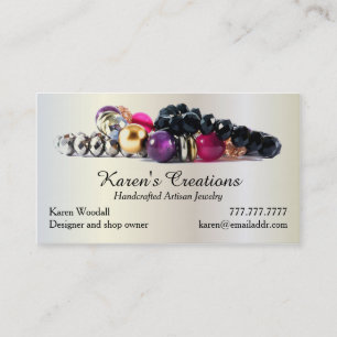 Tarjeta De Visita Fabricante elegante del diseñador de la joyería 