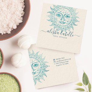 Tarjeta De Visita Face y estrellas celestes holísticas y hermosas
