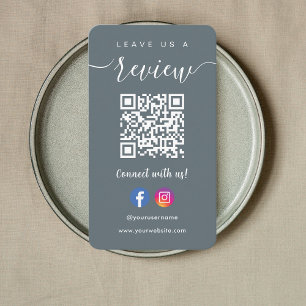 Tarjeta De Visita Facebook Instagram Qr Code nos deja una marina de