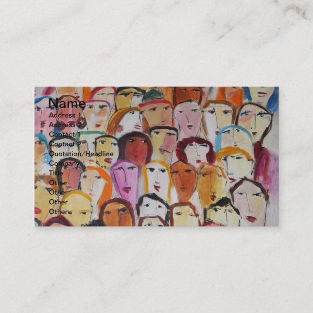 Tarjeta de visita Faces (Anverso)