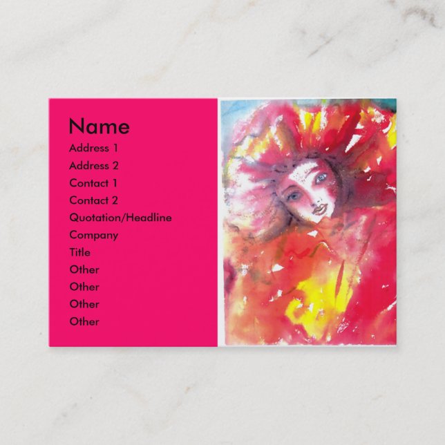 TARJETA DE VISITA FACHAS MASQUERADAS VENECIANAS - MÁSCARA EN ROJO (Anverso)