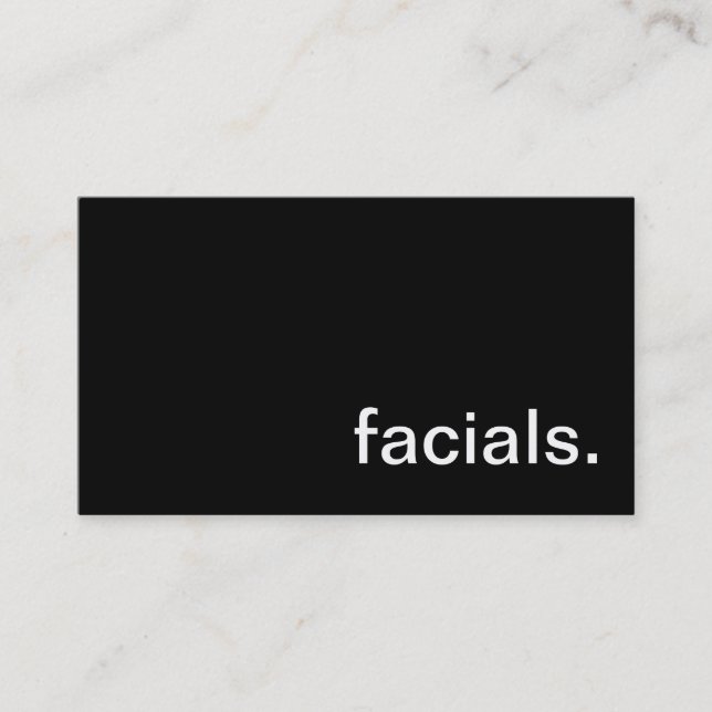 Tarjeta de visita facial (Anverso)