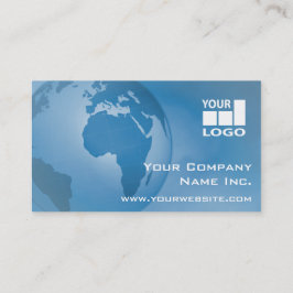 Tarjeta De Visita Fácil añada su azul corporativo global del