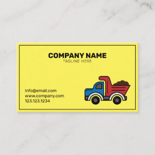 Tarjeta De Visita Fácil construcción de un camión volcado Bu