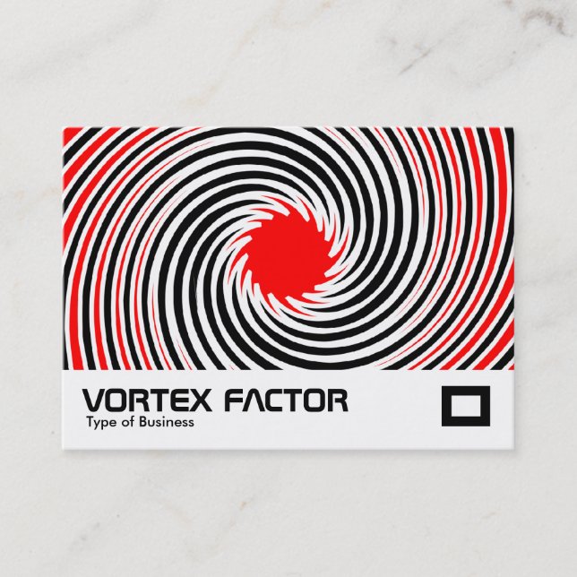 Tarjeta De Visita Factor Vortex - Rojo (Anverso)