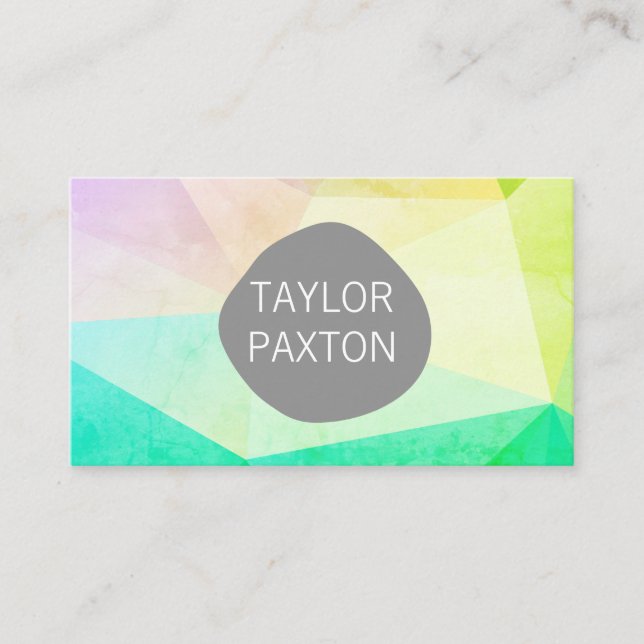 Tarjeta De Visita Facturación geométrica (Anverso)