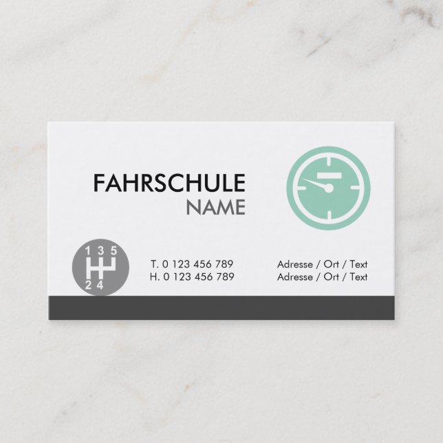 Tarjeta De Visita fahrschule (Anverso)