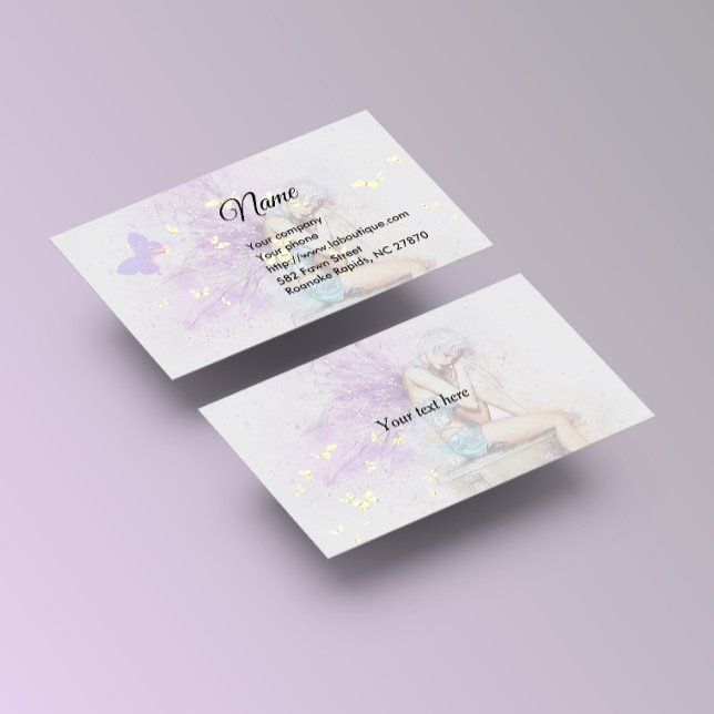 Tarjeta de visita Fairy and Butterflies 2 (Subido por el creador)