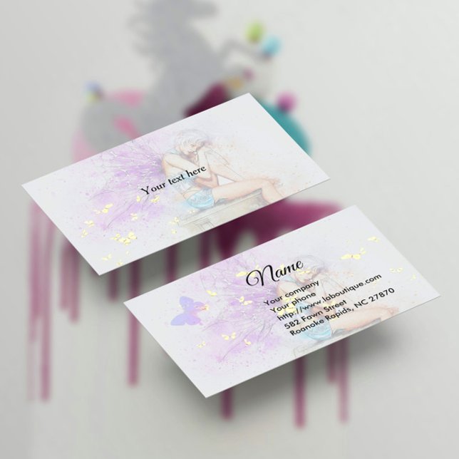 Tarjeta de visita Fairy and Butterflies 2 (Subido por el creador)