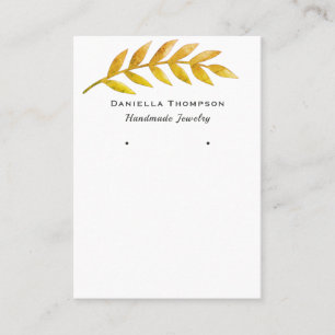 Tarjeta De Visita Fall Leaves Moda Boutique Jewelry Earring Display