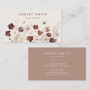 Tarjeta De Visita Fall Wildflower Field Business Card
